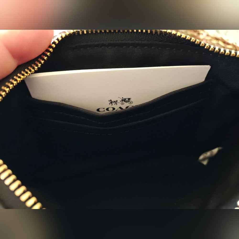 Coach Black Wristlet with Gold Details - Picture 8 of 8